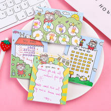 Ellen Brook 1PCS Cute Kawaii Cartoon Girls Sticky Notes Memo Pad Book Marker Stationery Office School Supplies Planner Sticker 2022 - buy cheap