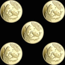 5pcs/lot New Commemorative Gold plated Coin China Koi Fish coins Lucky Souvenir Gift drop shipping 2024 - buy cheap