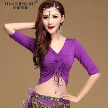 Belly Dance Costume Sexy T-shirt Lady Half Sleeves Tops&Tees Practice Clothing Belly Dance Shirt Tops Pants Oriental DanceWear 2024 - buy cheap