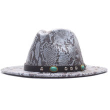 Chapéu tipo fedora, chapéu de lã vintage para homens e mulheres, de feltro e leopardo com cinto para cavalheiro, elegante para outono e inverno 2024 - compre barato
