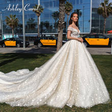 Ashley Carol Ball Gown Wedding Dress 2022 Sweetheart Beaded Lace Appliques Cathedral Bridal Gowns Customized Vestido De Noiva 2024 - buy cheap