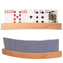 1pc Wooden Hands-Free Playing Card Holder Board Game Poker Seat Lazy Poker Base Accessories 2024 - buy cheap