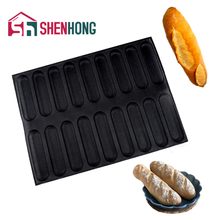 SHENHONG Silicone Glass Fiber Baguette Perforated Bread Mold Long Loaf Baking Perfored Pan Hamburger Mould Pastry Tart Tray 2024 - buy cheap