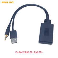 FEELDO 10Pcs Car 12V Audio Wireless Bluetooth Module USB 3.5mm Socket Music AUX Adapter For BMW E90 E91 E92 E93 AUX Cable 2024 - buy cheap