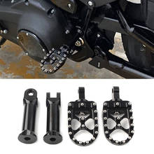 Estriberas traseras para motocicleta, accesorio negro con montaje de soporte para Harley Softail Street Bob FXBB FXSB FLSL FLDE 2018 2019 2020, 2 uds. 2024 - compra barato