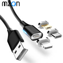 LED Magnetic Cable Micro Usb Type C Super Fast Charging Cable For iphone Samsung Xiaomi Huawei Usb C USB Cable Charger Cord 2024 - buy cheap