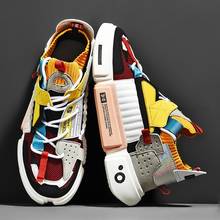 Женская летняя дышащая обувь, мужская спортивная обувь, спортивные женские кроссовки для мужчин, мужская обувь для бега, красный, желтый, белый цвет 2024 - купить недорого