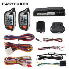 EASYGUARD 2 Way Car Alarm System LCD Pager Display Remote Engine Start Universal Turbo Timer Mode Shock Sensor Alarm security 2024 - buy cheap