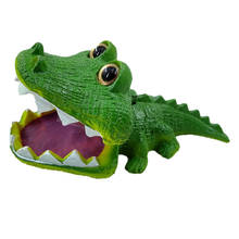 Resin Mini Cute Frog/Crocodile Model Aquarium Fish Tank Oxygen Pump Air Bubble Stone Ornament Decor 2024 - buy cheap