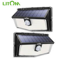 LITOM 300 LEDS Solar Light Outdoor Solar Lamp Powered Sunlight Waterproof PIR Motion Sensor Street Light for Garden Decoration 2024 - buy cheap