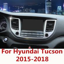 Интерьер автомобиля навигации Управление Панель воздухокондиционер выход декоративная рамка, обшивка, Накладка для Hyundai Tucson 2015-2018 2024 - купить недорого