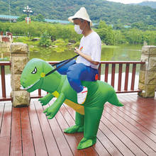 Mascot Dinosaur Cosplay Costume Ride on T-Rex Inflatable Costumes Halloween Adult Cartoon Dino Jumpsuit Blow up Performance Suit 2024 - buy cheap