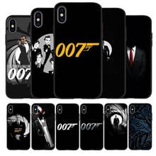 James bond 007 черный ТПУ силиконовый мягкий чехол для телефона iPhone 11 12 Pro X XR XS MAX 5 6 7 8 Plus SE 2020 2024 - купить недорого