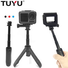TUYU-Mini trípode de montaje para palo de Selfie, monopié de mano extensible para Gopro Hero 6 5, SJCAM, Xiaomi YI 4k, H9R, Sony, DJI, cámara deportiva 2024 - compra barato