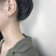 925 Silver Earrings Earring Simple Geometric Square Ear Ring Personality Temperament Trend Wild Girl Woman Silver Ear Jewelry 2024 - buy cheap
