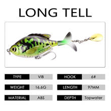 FANGBLUE 5Pcs Spinner Bait 16.6g 97mm Topwater Fishing Lures Wobbler Artificial Bait Rotating Tail Whopper Popper Fishing Tackle 2024 - buy cheap