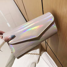 2020 Ladies Fashion Laser Bag Luxury Patent Leather Women Handbag Chain Shoulder Crossbody Bags Small Clutch Purse Evening Bags 2024 - buy cheap