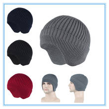 New Winter Warm Hat Ear Protection Hats Classic Casual Caps Knitted Women Men Hats Elastic Soild Warm Beanie Outdoor Sport Cap 2024 - buy cheap