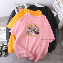 Camisetas con estampado de gatos de calle para mujer, ropa de Hip Hop de manga corta con cuello redondo, Camisetas de moda para mujer 2024 - compra barato