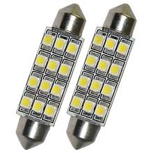 Bombilla LED para Interior de coche, lámpara de festón de 42mm, accesorios de luz de lectura, 12 3528-SMD, 2 uds. 2024 - compra barato