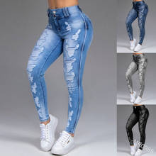 Ladies Jeans Ripped Holes  Stretch Jeans Trousers Women Trousers Ripped Skinny Jeans for Teen Girls  Mom Jeans  Jeans Woman 2024 - buy cheap