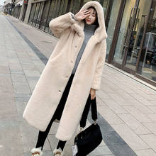 2020 Winter Woman High Quality Faux Fur Coats Elegant Long Fur Coat Loose Stylish Lapel OverCoat Female Thick Coats 2024 - buy cheap