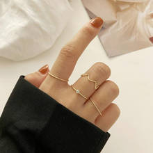 5 шт./компл. минималистский геометрический золотые кольца для Для женщин женский крайне тонкий твист металлический кончик пальца кольцо на палец для вечеринки в клубе ювелирные изделия 2024 - купить недорого