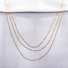 Nova moda jóias colar retro boêmio multi-camada de três camadas colar feminino gótico colar de afirmação bijoux homme 2024 - compre barato