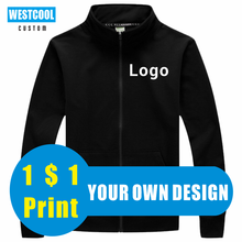 WESTCOOL-chaquetas casuales para hombre y mujer, camisas ajustadas con logotipo personalizado, bordadas, de Color puro, a la moda, baratas 2024 - compra barato