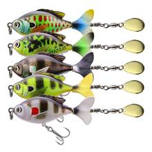 Señuelo de pesca Whopper Popper, 6cm/16,5g, cebo duro, cola giratoria suave, aparejos de pesca, envío directo, 5 unids/set/juego 2024 - compra barato