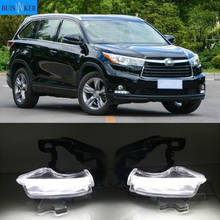 1 Pair Car Front Bumper LED DRL Daytime Running Lights Lamp Fog Light Car Styling for Toyota Highlander 2014 2015 2016 2024 - buy cheap