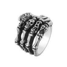 Punk Style Skull Stainless steel Ring Rock Ghost Claw Men Women Titanium Steel Ring Demon Paw Hand Halloween Exaggerated Ring Je 2024 - buy cheap