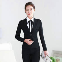 Women's suit autumn new self-cultivation single buckle waist temperament professional wear trousers suit women's two-piece 2024 - buy cheap