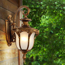 Luminária de parede à prova d'água, lâmpada de parede europeia retrô americana para sala de estar, corredores, pátio, jardim e ambientes externos 2024 - compre barato