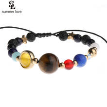 Universe Planets Braided Bead Bracelet Jewelry Handmade Adjustable Natural Stone Solar System Energy Bracelet For Women Men 2020 2024 - buy cheap