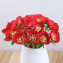 Corn Poppies Decorative Silk Fake Poppy Artificial Flowers Wedding Home Decoration Fake Flowers Bridesmaid Bouquets 2024 - buy cheap