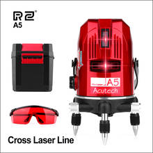 Nivel láser RZ, línea de haz rojo de 5 líneas, nivel rotativo de 360 grados, nivel de autonivelación Horizontal y Vertical disponible, nivel láser de línea automático 2024 - compra barato
