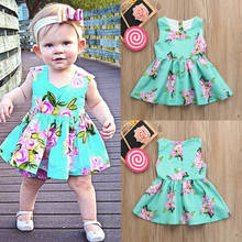 Toddler Dress Girl Flower Dresses Summer Infant Baby Girl Kids Floral Print Cute Sundress Newborn Baby Princess Dance Dress 2024 - buy cheap