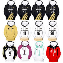Anime Haikyuu Shoyo Hinata Hoodie Sweatshirt Cosplay  MSBY Volleyball Club Kotaru Bokuto miya atsumu Cosplay Costume 2024 - buy cheap