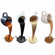 Floating Spilling Coffee Cup Sculpture Kitchen Decor Spilling Pouring Splash floating Coffee Cup Sculpture Home Coffee 2024 - buy cheap