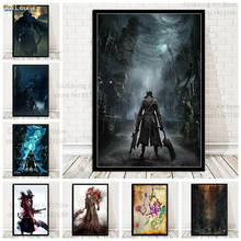 Bloodborne Game Hunter-Póster en lienzo para decoración del hogar, imagen artística de pared, carteles e impresiones 2024 - compra barato