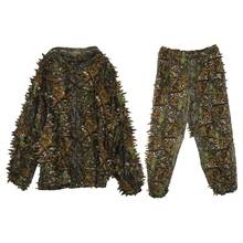 Ghillie adulto com folhas 3d, conjunto de camuflagem para florescimento e caça com camuflagem 2024 - compre barato