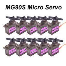 Mini Servo de control remoto MG90S 9g, engranaje de Metal, actualizado SG90, Micro servomotores para vehículo inteligente, barco, coche, Trex 450 2024 - compra barato