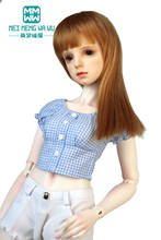 BJD clothes Fashion plaid shirt, denim skirt, leather shoes for 58--60CM 1/3 SD BJD doll accessoreis toys Ball Jointed Doll 2024 - buy cheap