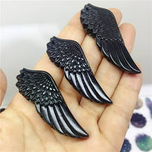 Beautiful crystal carvings natural obsidian quartz angel wings  Necklace Pendant Amulet Jade Pendant Fine Jewelry 1pcs 2024 - buy cheap