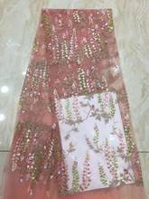 Exquisite sequin embroidery French tulle lace New sequins African lace fabric Nigeria lace / dress / skirt / women's fabric 2024 - buy cheap