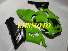 Изготовленный На Заказ комплект обтекателей для KAWASAKI Ninja ZX6R 636 05 06 ZX 6R 2005 2006 ABS зеленый черный корпус + подарки KU66 2024 - купить недорого