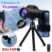 Spotting Telescope Monocular Outdoor Birdwatching Telescope Phone Camera High Definition Night View 80X100 Magnification 2024 - buy cheap