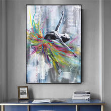 Colorful Abstract Art Graffiti Ballet Dancer Canvas Painting Wall Art Posters Prints Wall Pictures for Living Room Home Cuadros 2024 - buy cheap
