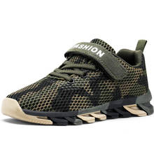 2019 Trend Kids Sneakers Breathable Air Mesh Running Shoes Children Sports Walking Shoes Outdoor Camouflage Green Blue Trainers 2024 - buy cheap